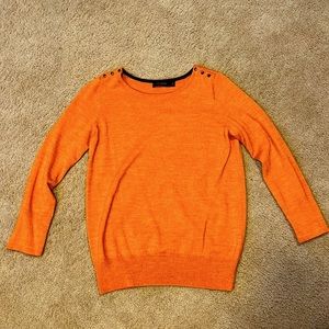 Loft Orange Button Sweater